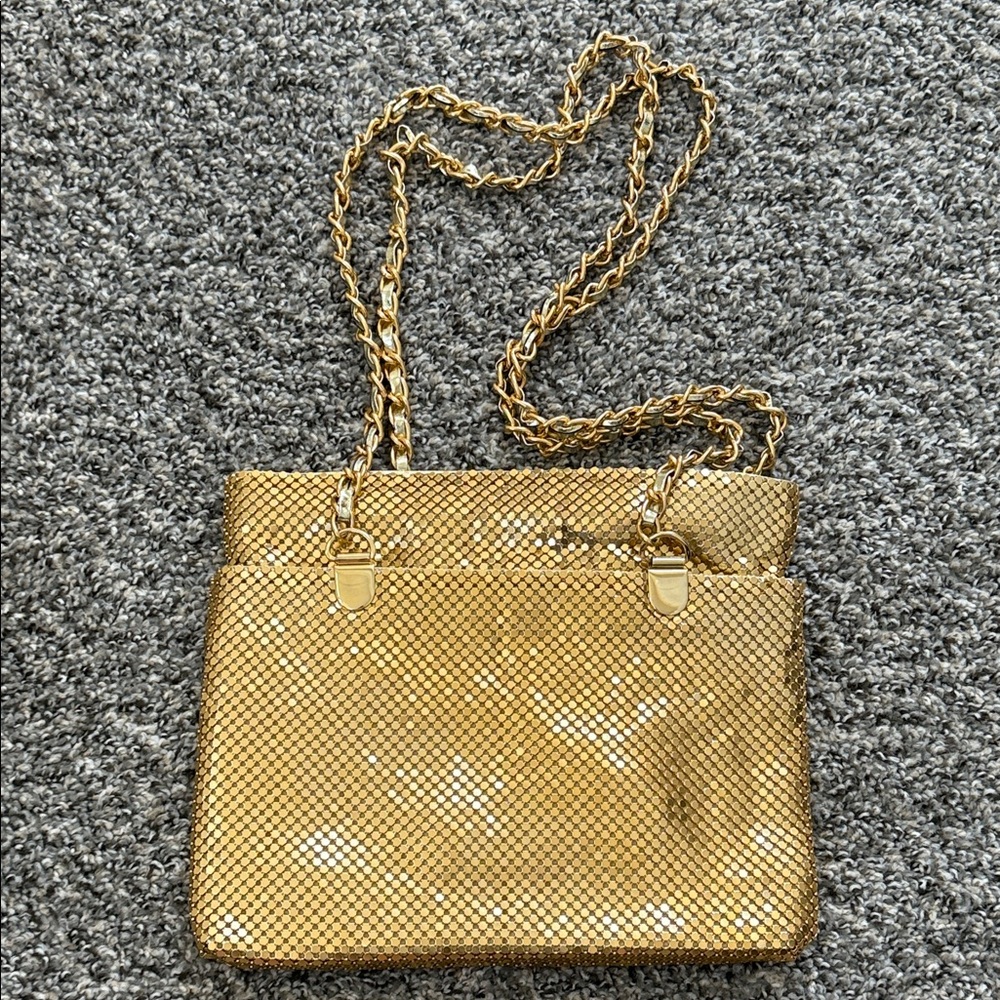 Gold metal mesh Bag